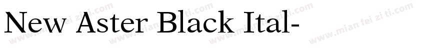 New Aster Black Ital字体转换